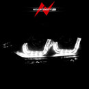 ANZO 2012-2015 BMW 3 Series Projector Headlights w/ U-Bar Black-7