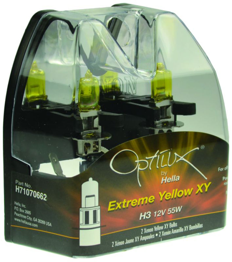 Hella Optilux H3 12V/55W XY Extreme Yellow Bulb - 0