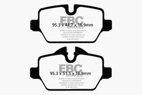 EBC 10+ Mini Countryman 1.6 Cooper Redstuff Rear Brake Pads