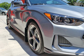 Rally Armor 19-21 Hyundai Veloster Turbo/2.0/R-Spec Black UR Mud Flap w/Dark Grey Logo - 0