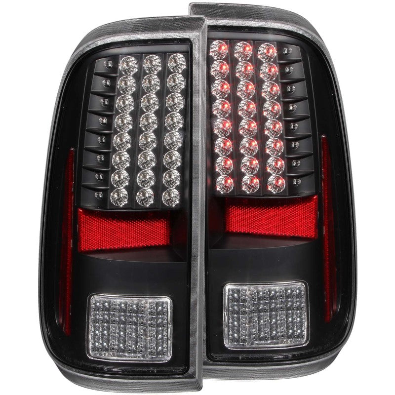 ANZO 2008-2015 Ford F-250 LED Taillights Black - 0