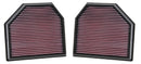 K&N Replacement Air Filter for 11-14 BMW M5/M6 4.4L V8 / 2015 M4/M3 3.0L I6  (2 per box)-1