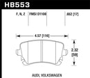 Hawk 06-07 Audi A6 Quattro / 03-04 RS6 / 04-08 S4 HPS Street Rear Brake Pads-1