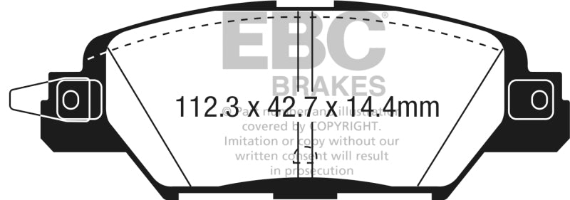 EBC 2016 Mazda CX-5 2.0L Redstuff Rear Brake Pads - 0