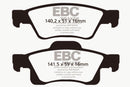 EBC 11+ Dodge Durango 3.6 Greenstuff Rear Brake Pads-4