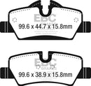 EBC 14+ Mini Hardtop 1.5 Turbo Cooper Redstuff Rear Brake Pads-2