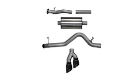 Corsa 2017-22 Chevrolet Colorado 3.7L Extended Cab Sport Cat-Back System Single Rear Exit Black Tips