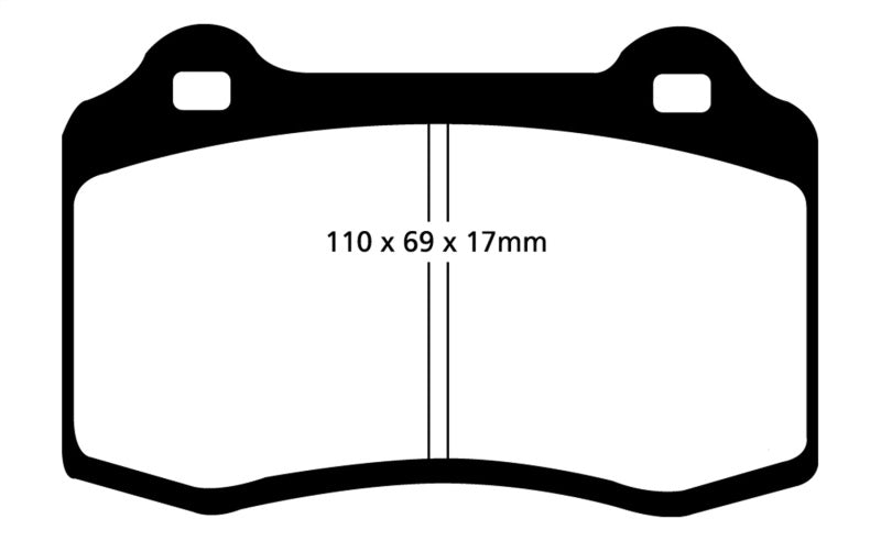 EBC 92-00 Dodge Viper 8.0 Yellowstuff Front Brake Pads - 0