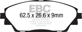 EBC 14+ Mazda 3 2.0 (Japan Build) Redstuff Front Brake Pads - 0