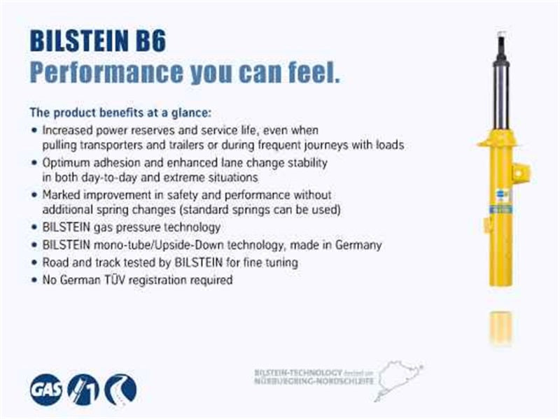 Bilstein B6 90-97 Chevrolet Corvette Front 46mm Monotube Shock Absorber - 0