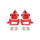 Power Stop 08-09 Audi A3 Rear Red Calipers w/Brackets - Pair-1