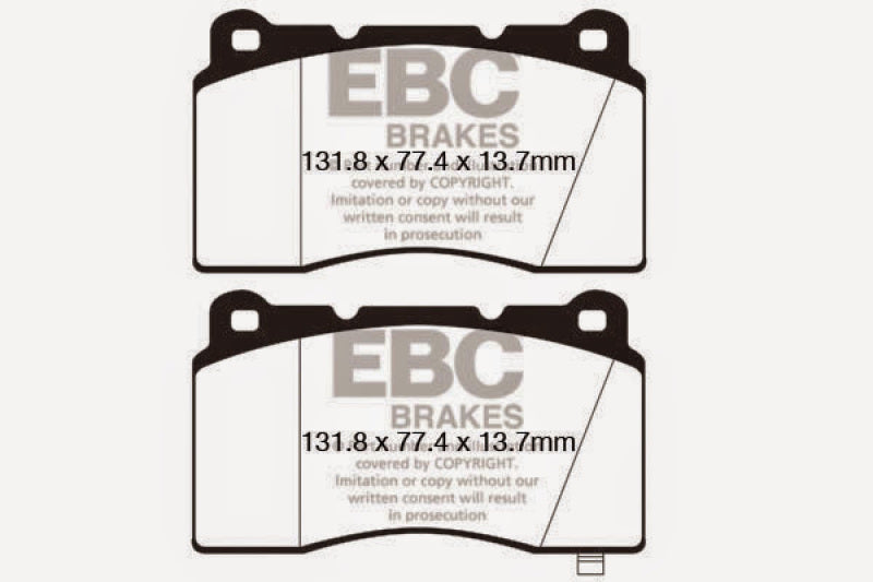 EBC 09+ Hyundai Genesis Coupe 2.0 Turbo (Brembo) Redstuff Front Brake Pads - 0