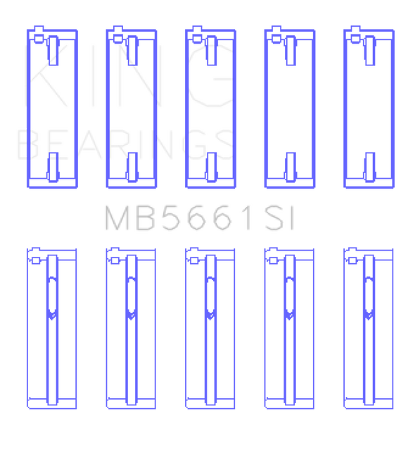 King Engine Bearings Volkswagen AMB/BYK/BBX Silicon Bi-Metal Aluminum Main Bearing Set - Size STD