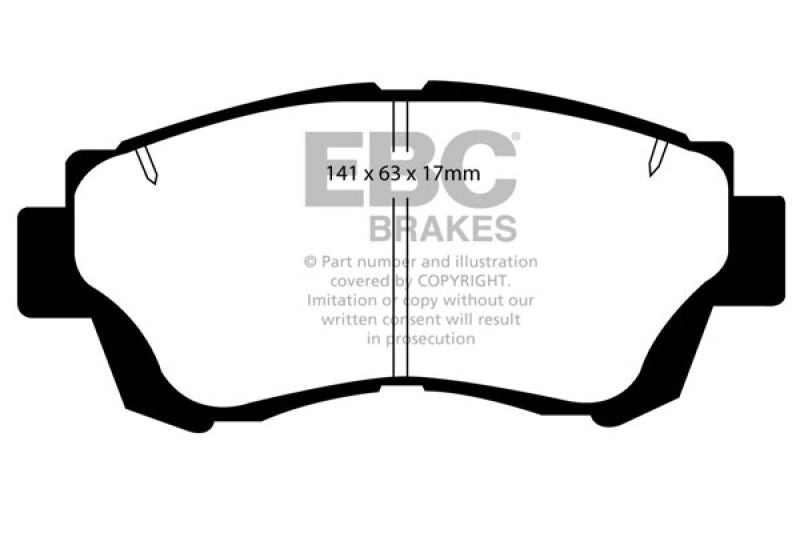 EBC 92-96 Lexus ES300 3.0 Yellowstuff Front Brake Pads - 0