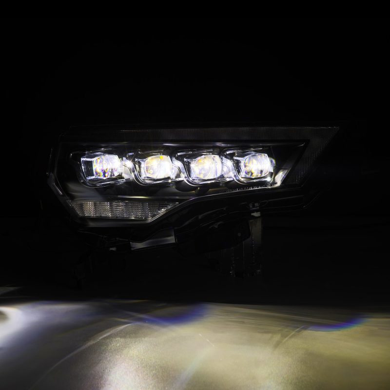 AlphaRex 14-22 Toyota 4Runner (2021 Req. Conv) NOVA LED Proj HL Blk w/Actv Light & Seq. Sig + SB DRL - 0