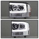 Spyder 99-04 Ford F-250 Super Duty Light Bar Projector Headlights - Chrome (PRO-YD-FF25099V2-LB-C)-5