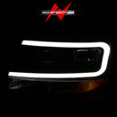 ANZO 99-04 Jeep Grand Cherokee Crystal Headlights - w/ Light Bar Black Housing-2