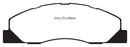 EBC 09-11 Dodge Ram 2500 Pick-up 5.7 2WD/4WD Greenstuff Front Brake Pads-3