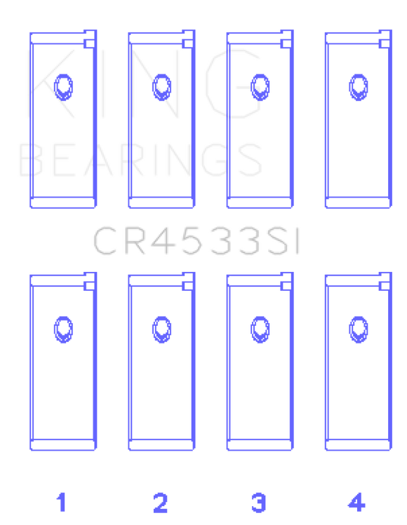 King Engine Bearings Nissan QR25DE DOHC 16 Valves Rod Bearing Set - Size STD