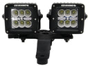 Go Rhino 18-20 Jeep Wrangler JL/JLU/Gladiator JT Light Mount - Two 3in Cubes-2