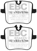 EBC 2018+ BMW M5 4.4TT (F90) Redstuff Rear Brake Pads-1