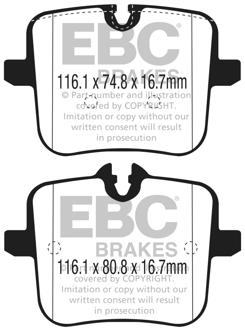 EBC 2018+ BMW M5 F90 Bluestuff Rear Brake Pads - 0