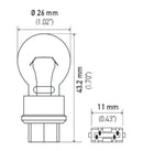 Hella Bulb 3157 12V 27/7W W2.5x16q S8-3