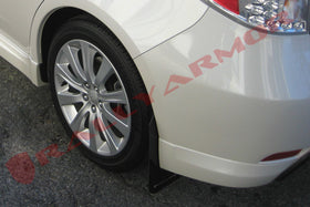 Rally Armor 08-10 Subaru WRX / 08-11 Impreza 2.5i (Hatch/Sedan) Black UR Mud Flap w/Grey Logo - 0