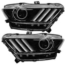 Oracle 15-17 Ford Mustang Dynamic RGB+A Pre-Assembled Headlights - Black Edition - ColorSHIFT-17