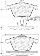 StopTech Performance 08-13 Audi TT Quattro / 12 VW Golf R Front Brake Pads-2