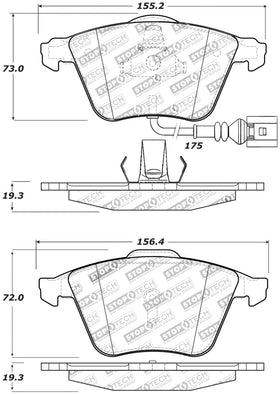 StopTech Performance 08-13 Audi TT Quattro / 12 VW Golf R Front Brake Pads - 0