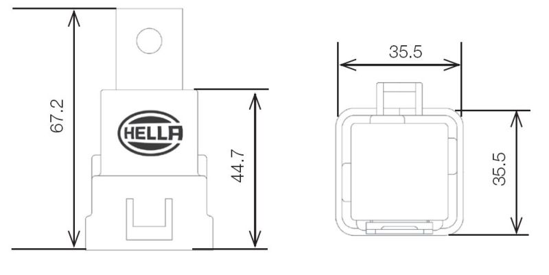 Hella Relay 12V 20/40A Spdt Res Wthr Bkt - 0