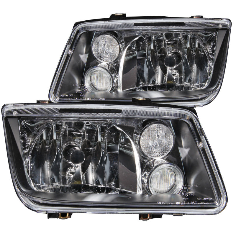 ANZO 1999-2005 Volkswagen Jetta Crystal Headlights Black w/o Bulbs - 0