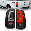 ANZO 2008-2016 Ford F-250 LED Taillights Black Housing Clear Lens (Pair)-1