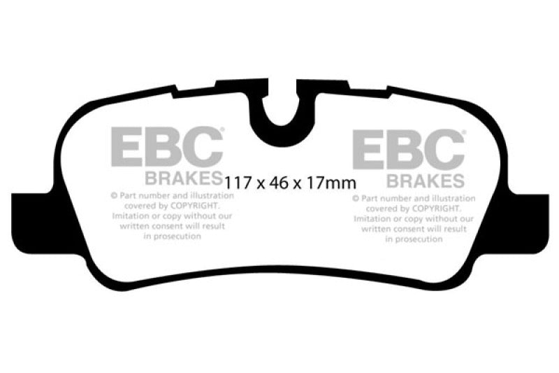 EBC 05-10 Land Rover LR3 4.4 Extra Duty Rear Brake Pads - 0