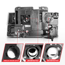 ANZO 88-98 Chevrolet C1500 Crystal Headlights w/ Light Bar Black Housing w/ Signal Side Markers 8Pcs-3