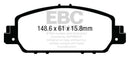EBC 13+ Honda Accord Coupe 2.4 EX Ultimax2 Front Brake Pads-1