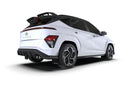 Rally Armor 24-25 Hyundai Kona N Line Black UR Mud Flap - White Logo-2