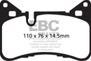 EBC 14 Mercedes-Benz C63 AMG (W204) 6.2 Redstuff Rear Brake Pads-2