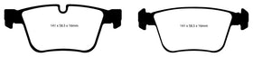 EBC 07-11 Mercedes-Benz CL63 AMG 6.2 Redstuff Rear Brake Pads - 0