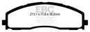 EBC 13+ Ford F250 (inc Super Duty) 6.2 (2WD) Extra Duty Front Brake Pads-1