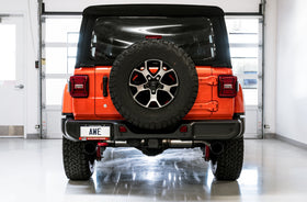 AWE Tuning 2018+ Jeep Wrangler JL/JLU Tread Edition Axle-Back Dual Exhaust - Diamond Black Tips - 0