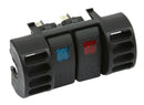 Daystar 1984-2001 Jeep Cherokee XJ 2WD/4WD - Air Vent Switch Panel (Includes Blue & Red Switches)-1