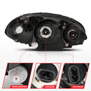 ANZO 2001-2005 Chrysler Pt Cruiser Crystal Headlight Chrome Amber (OE)-12