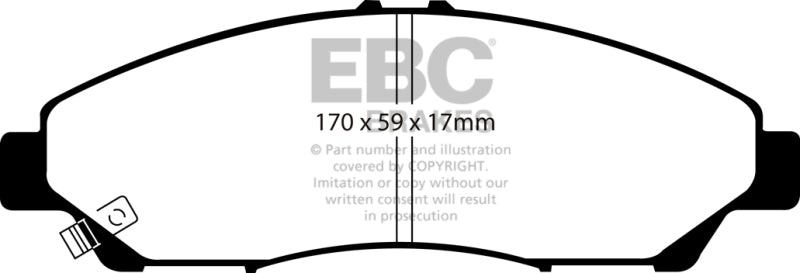 EBC 07-13 Acura MDX 3.7 Yellowstuff Front Brake Pads - 0