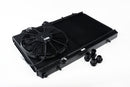 CSF 01-07 Mitsubishi Evo 7/8/9 Full-Slim Radiator w/12in Fan &amp; Shroud/-16AN - Black-1