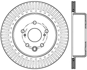 StopTech Slotted & Drilled Sport Brake Rotor Right Rear 13-14 Lexus GS300/350/400/430 - 0