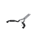 MBRP 15-17 Ford Mustang GT 5.0 3in Cat Back Dual Split Rear Race Version 4.5in Tips - Black Coated-1
