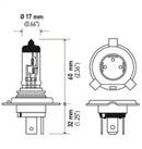 Hella H4 12V 130/90W Halogen Headlight Bulb - Universal-4