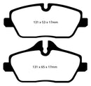 EBC 14+ BMW i3 Electric Ultimax2 Front Brake Pads-1